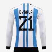 Billige Fotballdrakter Argentina VM 2022 Paulo Dybala 21 Hjemme Draktsett Langermet..